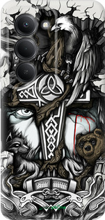 Силіконовий чехол Тату Вікінг для Xiaomi Redmi 15 4G - 4098u-4136 изображение 