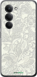 Силиконовый чехол Белое кружево для Xiaomi Redmi 15 4G - 4383u-4136 изображение 