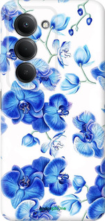 Силиконовый чехол Голубые орхидеи для Xiaomi Redmi 15 4G - 4406u-4136 изображение 