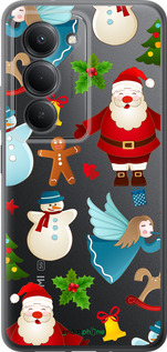 Силиконовый чехол Новогодний 1 для Xiaomi Redmi 15 4G - 4614u-4136 изображение 