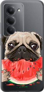 Силиконовый чехол Мопс и арбуз для Xiaomi Redmi 15 4G - 4665u-4136 изображение 
