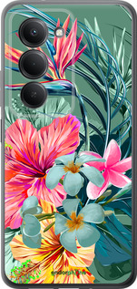 Силиконовый чехол Тропические цветы v1 для Xiaomi Redmi 15 4G - 4667u-4136 изображение 