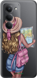Силиконовый чехол Девушка с картой для Xiaomi Redmi 15 4G - 4704u-4136 изображение 
