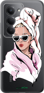 Силіконовий чехол Дівчина в окулярах 2 для Xiaomi Redmi 15 4G - 4714u-4136 изображение 