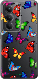 Силиконовый чехол Красочные мотыльки для Xiaomi Redmi 15 4G - 4761u-4136 изображение 