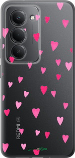 Силиконовый чехол Сердечки 2 для Xiaomi Redmi 15 4G - 4763u-4136 изображение 