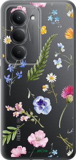 Силиконовый чехол Цветочный фон v2 для Xiaomi Redmi 15 4G - 5472u-4136 изображение 