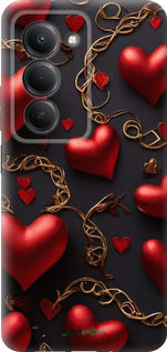 Силіконовий чехол Сердечки для Xiaomi Redmi 15 4G - 5831u-4136 изображение 