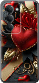 Силиконовый чехол Сердечки v2 для Xiaomi Redmi 15 4G - 5832u-4136 изображение 