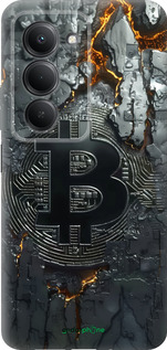 Силіконовий чехол Розпечений біткойн для Xiaomi Redmi 15 4G - 6091u-4136 изображение 