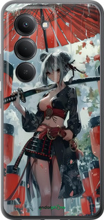 Силиконовый чехол Гейша-воин для Xiaomi Redmi 15 4G - 6124u-4136 изображение 