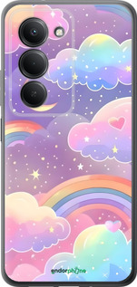 Силиконовый чехол Облака и радуга для Xiaomi Redmi 15 4G - 6312u-4136 изображение 