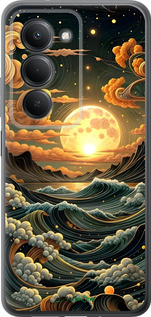 Силиконовый чехол Арт волны для Xiaomi Redmi 15 4G - 6332u-4136 изображение 