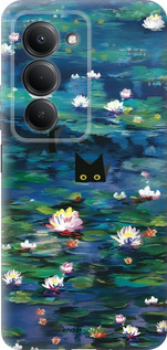 Силиконовый чехол Чехол с изображением водяных лилий Моне и кошек для Xiaomi Redmi 15 4G - 6399u-4136 изображение 