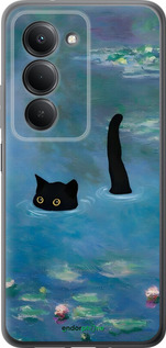 Силиконовый чехол С изображением кота и водяной лилии Monet для Xiaomi Redmi 15 4G - 6519u-4136 изображение 