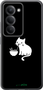 Силиконовый чехол С милым котом на черном фоне для Xiaomi Redmi 15 4G - 6528u-4136 изображение 