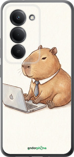 Силиконовый чехол Funny Capybara CEO Working для Xiaomi Redmi 15 4G - 6777u-4136 изображение 