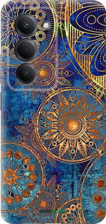 Силиконовый чехол Золотой узор для Xiaomi Redmi 15 4G - 678u-4136 изображение 