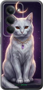Силиконовый чехол Mystic White Cat Gothic Dark Purple Gold для Xiaomi Redmi 15 4G - 6805u-4136 изображение 