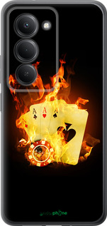 Силиконовый чехол Горящие карты для Xiaomi Redmi 15 4G - 839u-4136 изображение 