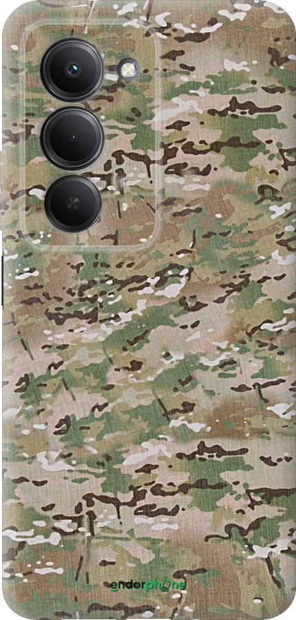 Силиконовый чехол Камуфляж v5 для Xiaomi Redmi 15 4G - 1201u-4136 изображение 