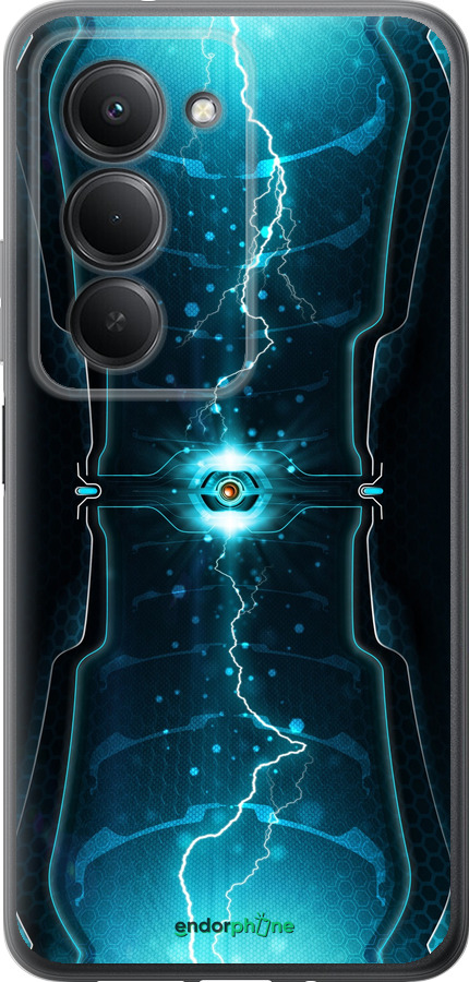 Силиконовый чехол Молнии в цилиндре для Xiaomi Redmi 15 4G - 120u-4136 изображение 