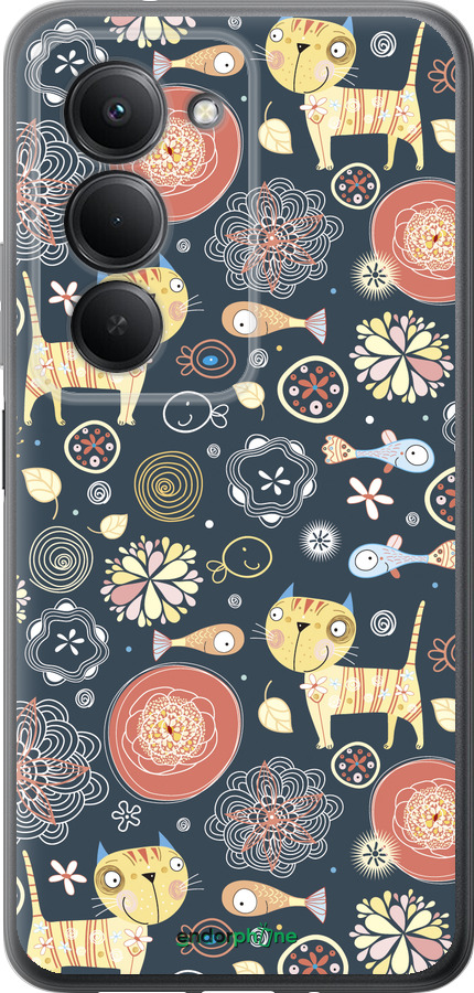 Силиконовый чехол Котята v4 для Xiaomi Redmi 15 4G - 1224u-4136 изображение 