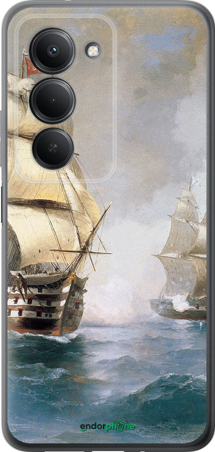 Силиконовый чехол Айвазовский. Корабли для Xiaomi Redmi 15 4G - 160u-4136 изображение 