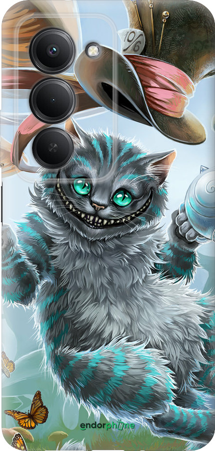 Силиконовый чехол Чеширский кот 2 для Xiaomi Redmi 15 4G - 3993u-4136 изображение 