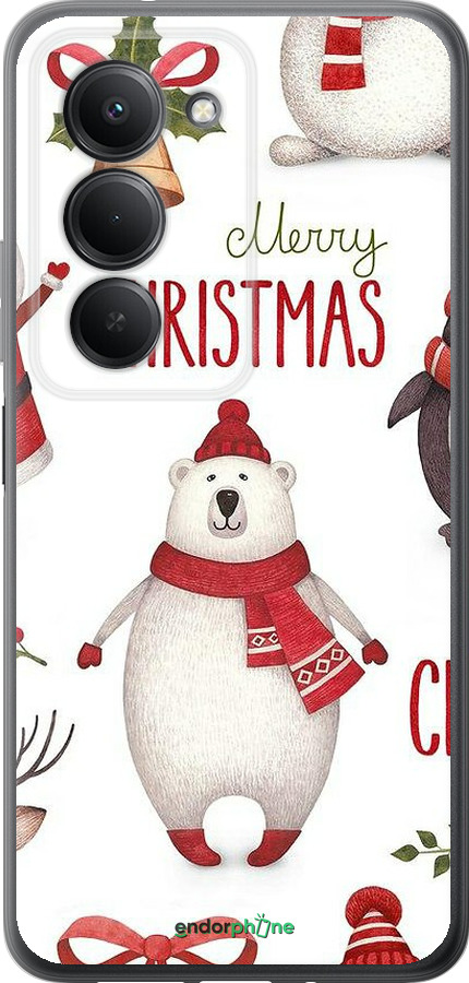 Силіконовий чехол Merry Christmas для Xiaomi Redmi 15 4G - 4106u-4136 изображение 