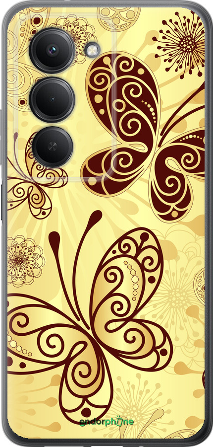 Силиконовый чехол Красивые бабочки для Xiaomi Redmi 15 4G - 4170u-4136 изображение 