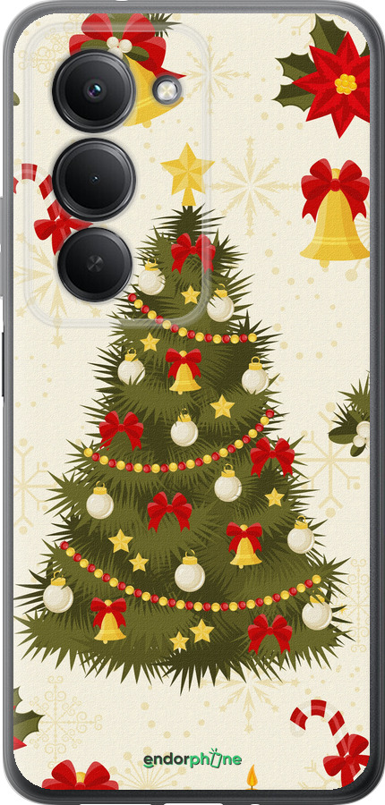 Силиконовый чехол Новогодняя елка для Xiaomi Redmi 15 4G - 4198u-4136 изображение 