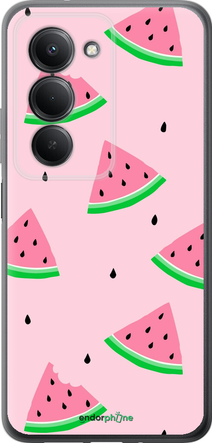 Силиконовый чехол Розовый арбуз для Xiaomi Redmi 15 4G - 4314u-4136 изображение 