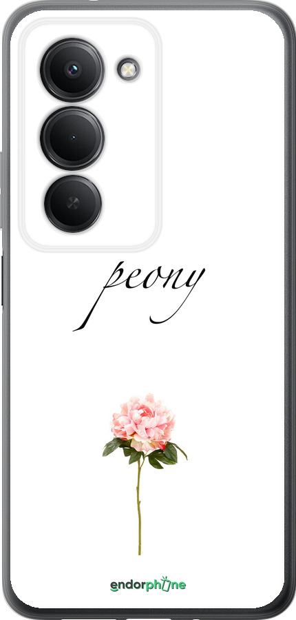 Силиконовый чехол Пион для Xiaomi Redmi 15 4G - 4366u-4136 изображение 