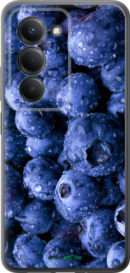 Силиконовый чехол Голубика для Xiaomi Redmi 15 4G - 4459u-4136 изображение 