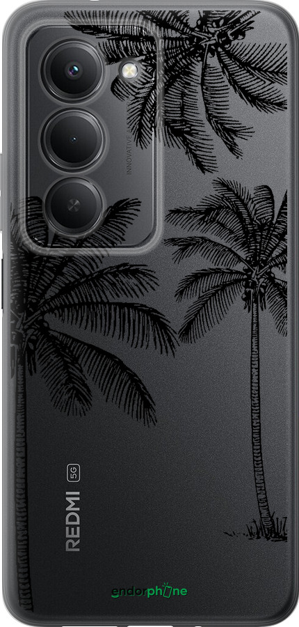 Силиконовый чехол Пальмы1 для Xiaomi Redmi 15 4G - 4634u-4136 изображение 