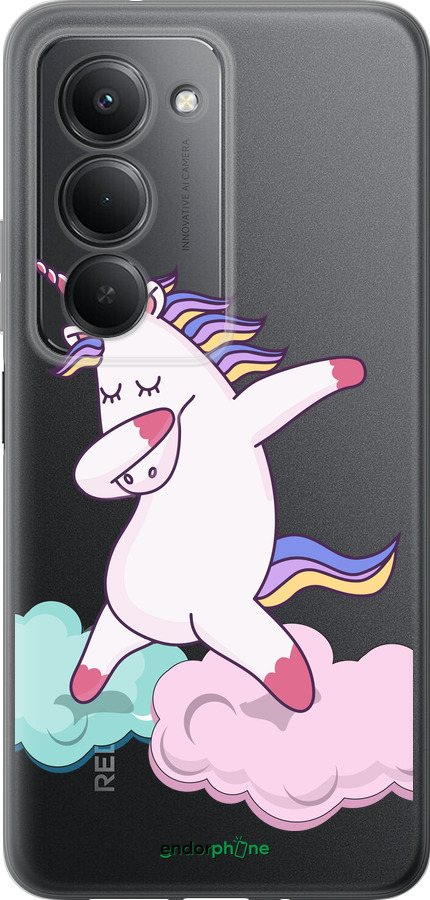 Силиконовый чехол Единорог для Xiaomi Redmi 15 4G - 4702u-4136 изображение 