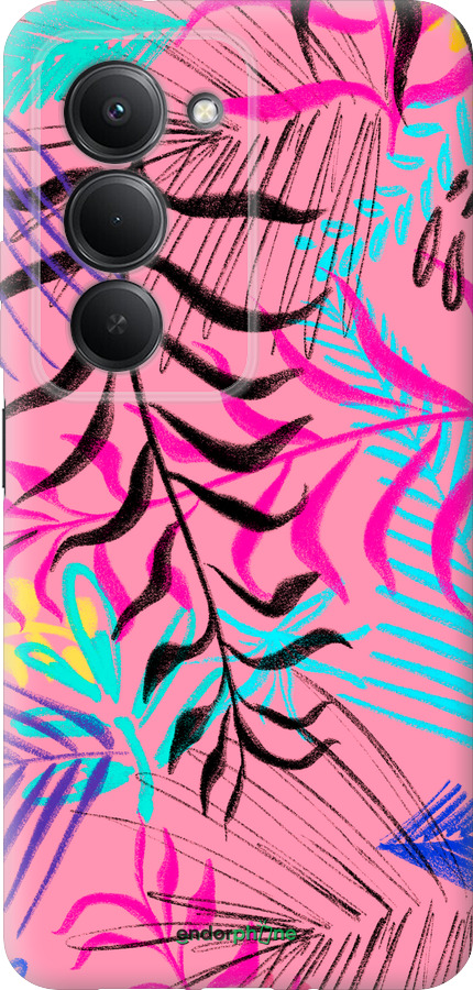 Силиконовый чехол Растительный узор 2 для Xiaomi Redmi 15 4G - 4740u-4136 изображение 