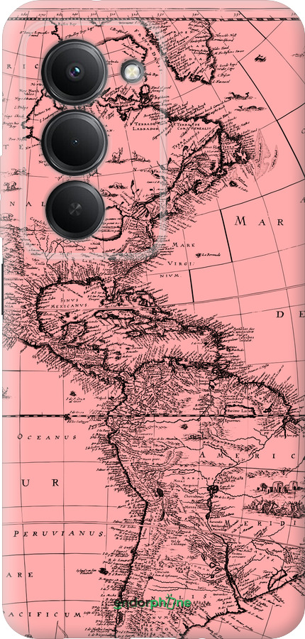 Силиконовый чехол Карта для Xiaomi Redmi 15 4G - 4794u-4136 изображение 