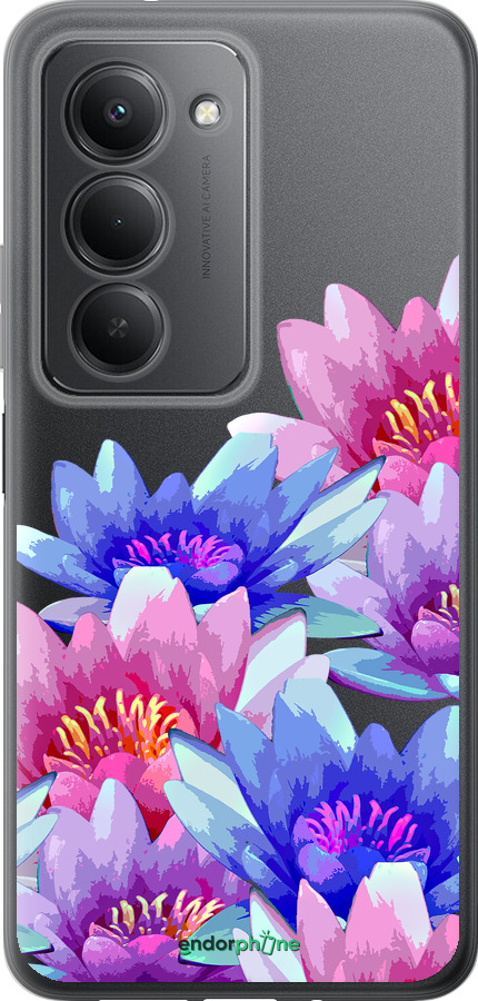 Силиконовый чехол Лотос для Xiaomi Redmi 15 4G - 4862u-4136 изображение 