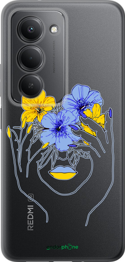 Силиконовый чехол Девушка v4 для Xiaomi Redmi 15 4G - 5276u-4136 изображение 