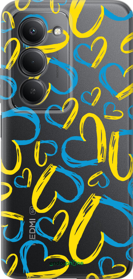 Силиконовый чехол Сердца UA для Xiaomi Redmi 15 4G - 5292u-4136 изображение 