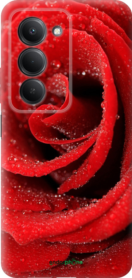 Силиконовый чехол Красная роза для Xiaomi Redmi 15 4G - 529u-4136 изображение 