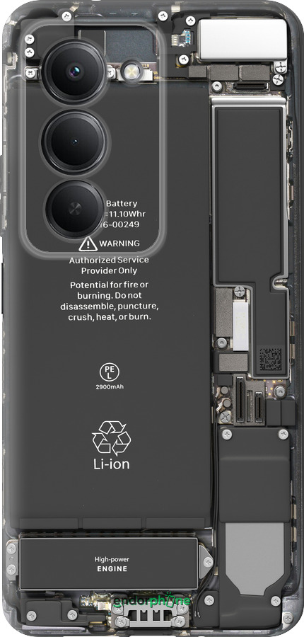 Силиконовый чехол Детали смартфона для Xiaomi Redmi 15 4G - 5487u-4136 изображение 