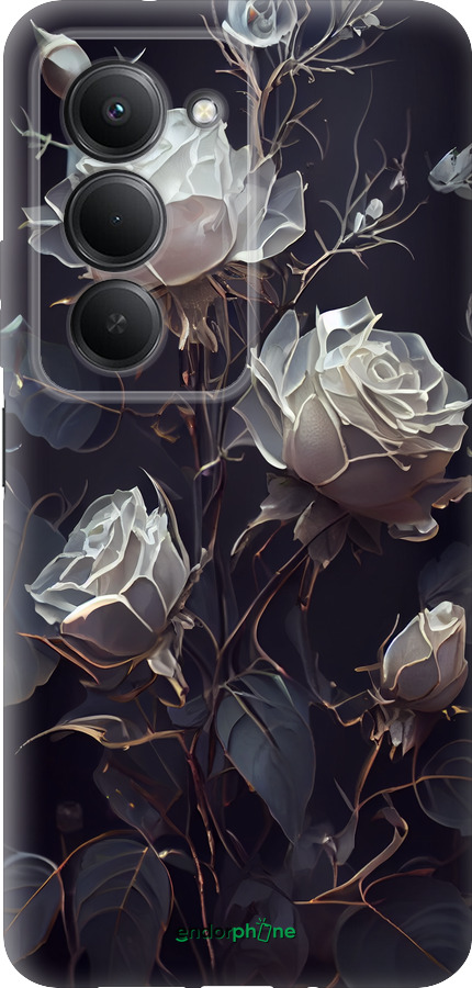 Силіконовий чехол Троянди 2 для Xiaomi Redmi 15 4G - 5550u-4136 изображение 