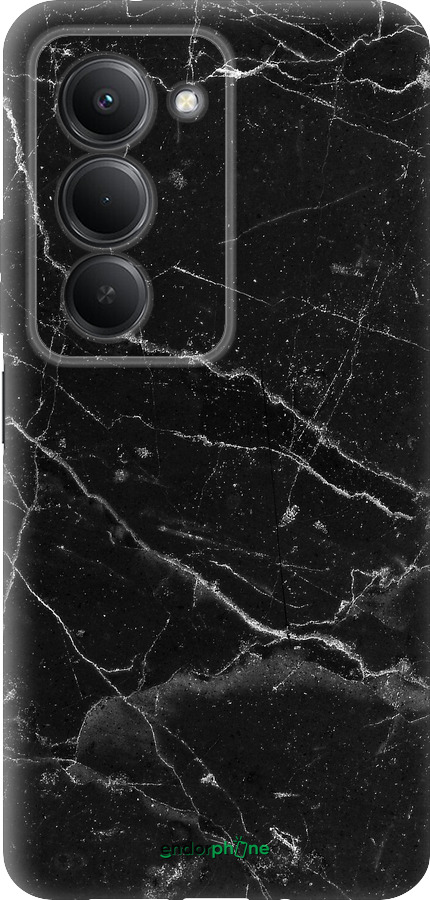 Силиконовый чехол Черный мрамор v2 для Xiaomi Redmi 15 4G - 5568u-4136 изображение 