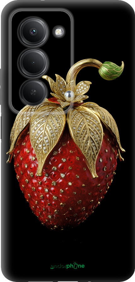 Силіконовий чехол Полуниця v3 для Xiaomi Redmi 15 4G - 5638u-4136 изображение 