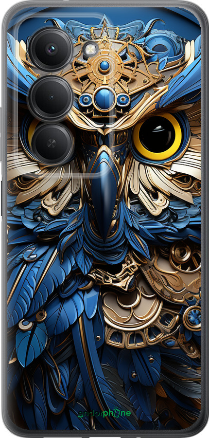 Силиконовый чехол Сова v2 для Xiaomi Redmi 15 4G - 5649u-4136 изображение 