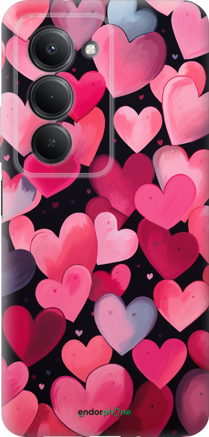 Силіконовий чехол Сердечка 4 для Xiaomi Redmi 15 4G - 5662u-4136 изображение 