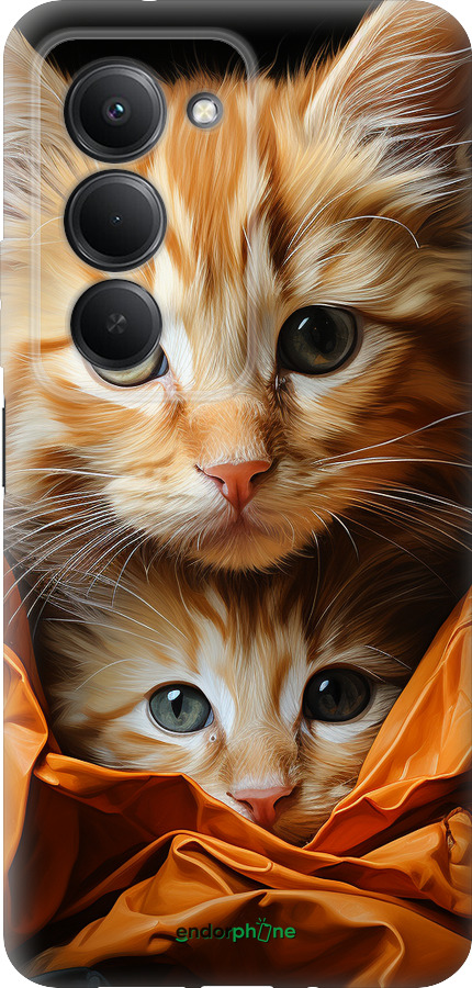 Силіконовий чехол Котики 2 для Xiaomi Redmi 15 4G - 5664u-4136 изображение 